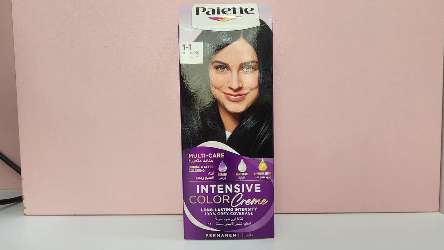 Palette of dye (1.1) bluish black