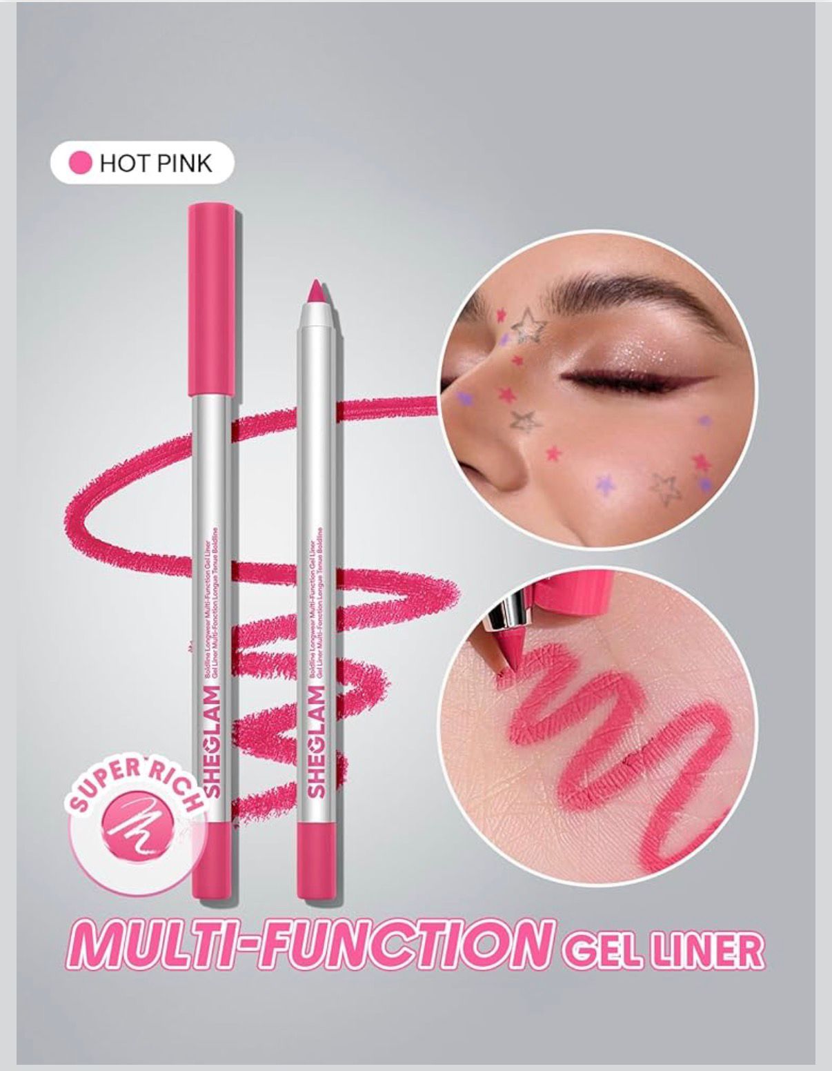 Shiglam Hot Pink Eyeliner Pencil 1.4g