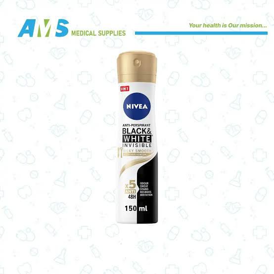 Nivea Women's Spray Black & White Gold Smooth 150ml