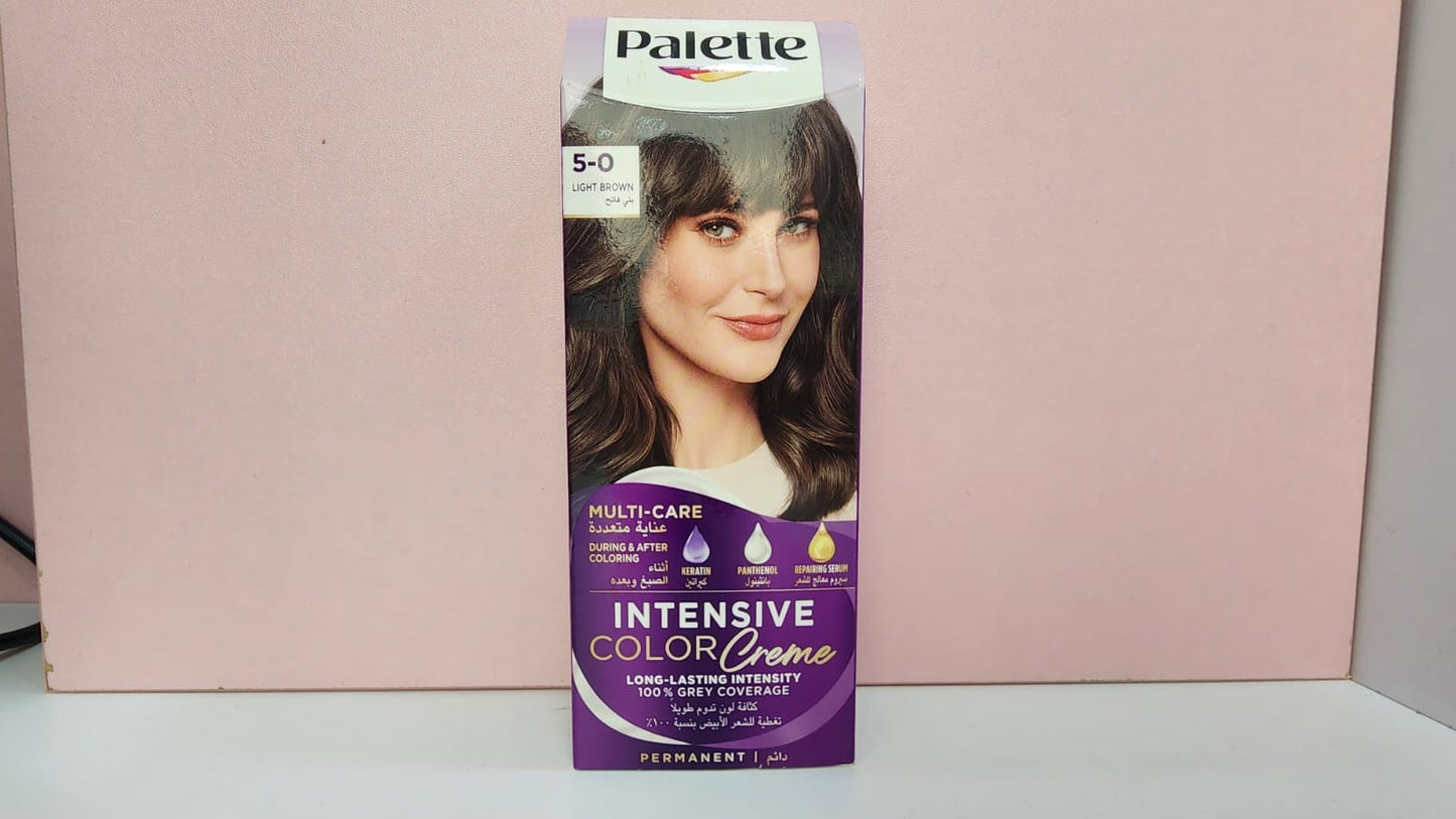 Palette of hair dye (5) light brown