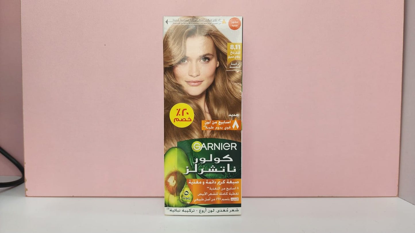 Garnier Hair Dye (8.11) Light Ash Blonde Deep Discount