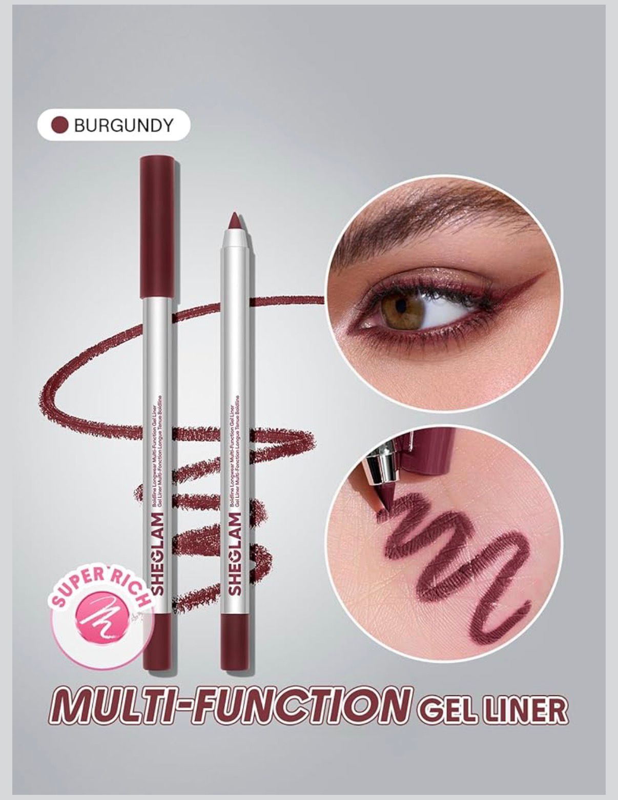 Shiglam Burgundy Eyeliner Pencil 1.4g